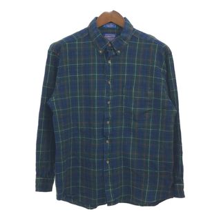 PENDLETON ペンドルトン ウール 長袖シャツ アメカジ チェック マルチカラー (メンズ XL) 中古 古着 Q4406