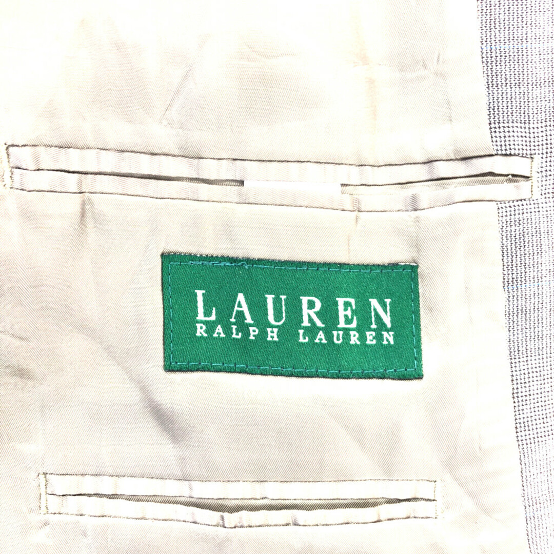 RALPH LAUREN ラルフローレン テーラードジャケット アメカジ グレンチェック ベージュ (メンズ 38 S) 中古 古着 Q4411 メンズのジャケット/アウター(テーラードジャケット)の商品写真