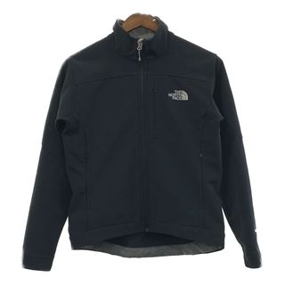 ザノースフェイス(THE NORTH FACE)のTHE NORTH FACE ノースフェイス ソフトシェルジャケット アウトドア ブラック (メンズ M) 中古 古着 Q4392(その他)