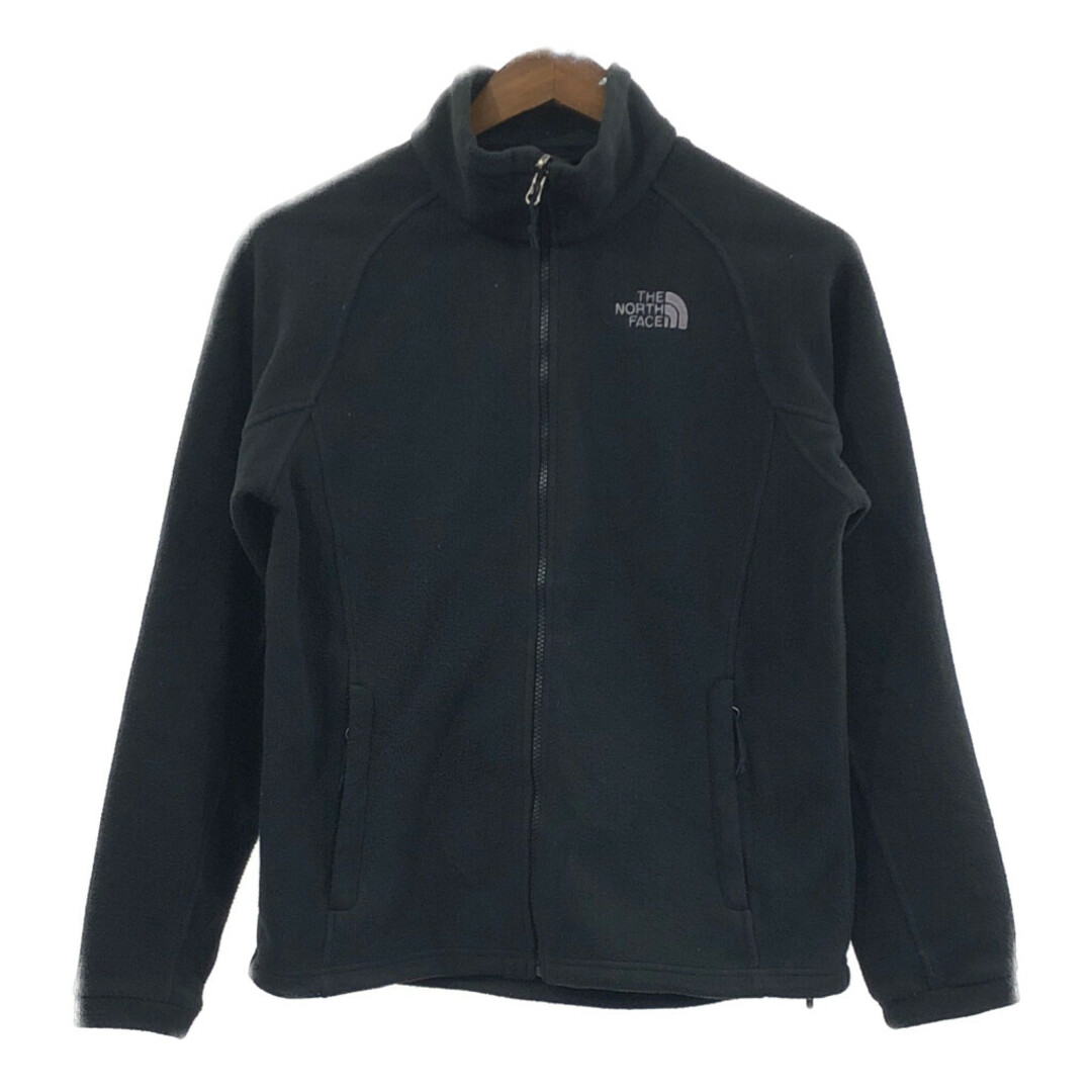 THE NORTH FACE(ザノースフェイス)のTHE NORTH FACE ノースフェイス フリースジャケット アウトドア ブラック (レディース M) 中古 古着 Q4394 レディースのジャケット/アウター(その他)の商品写真