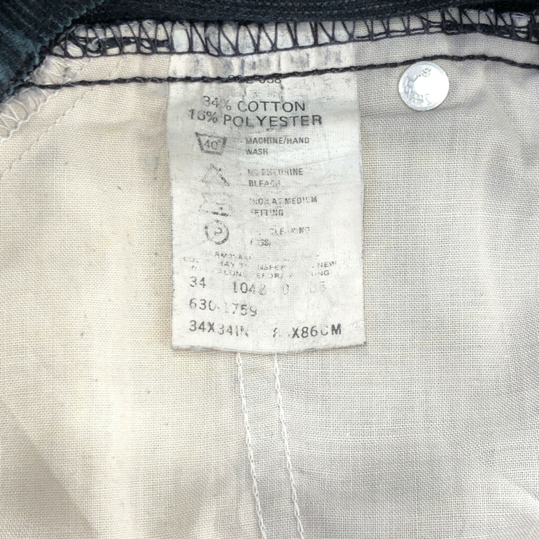 Levi's(リーバイス)のLevi's リーバイス 630-1759 ブーツカット コーデュロイパンツ アメカジ ブラック (メンズ W34 L34) 中古 古着 Q4431 メンズのパンツ(その他)の商品写真