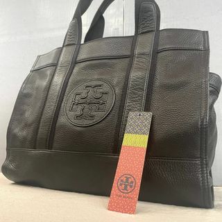 Tory Burch - 【極美品】 トリーバーチ トートバッグ エラ レザー デカロゴ A4 ブラック