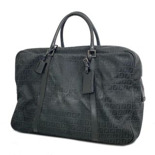 フェンディ(FENDI)の【4hd4689】フェンディ ボストンバッグ/ズッキーノ/ナイロンキャンバス/ブラック/シルバー金具 【中古】 メンズ/レディース/ユニセックス(ボストンバッグ)