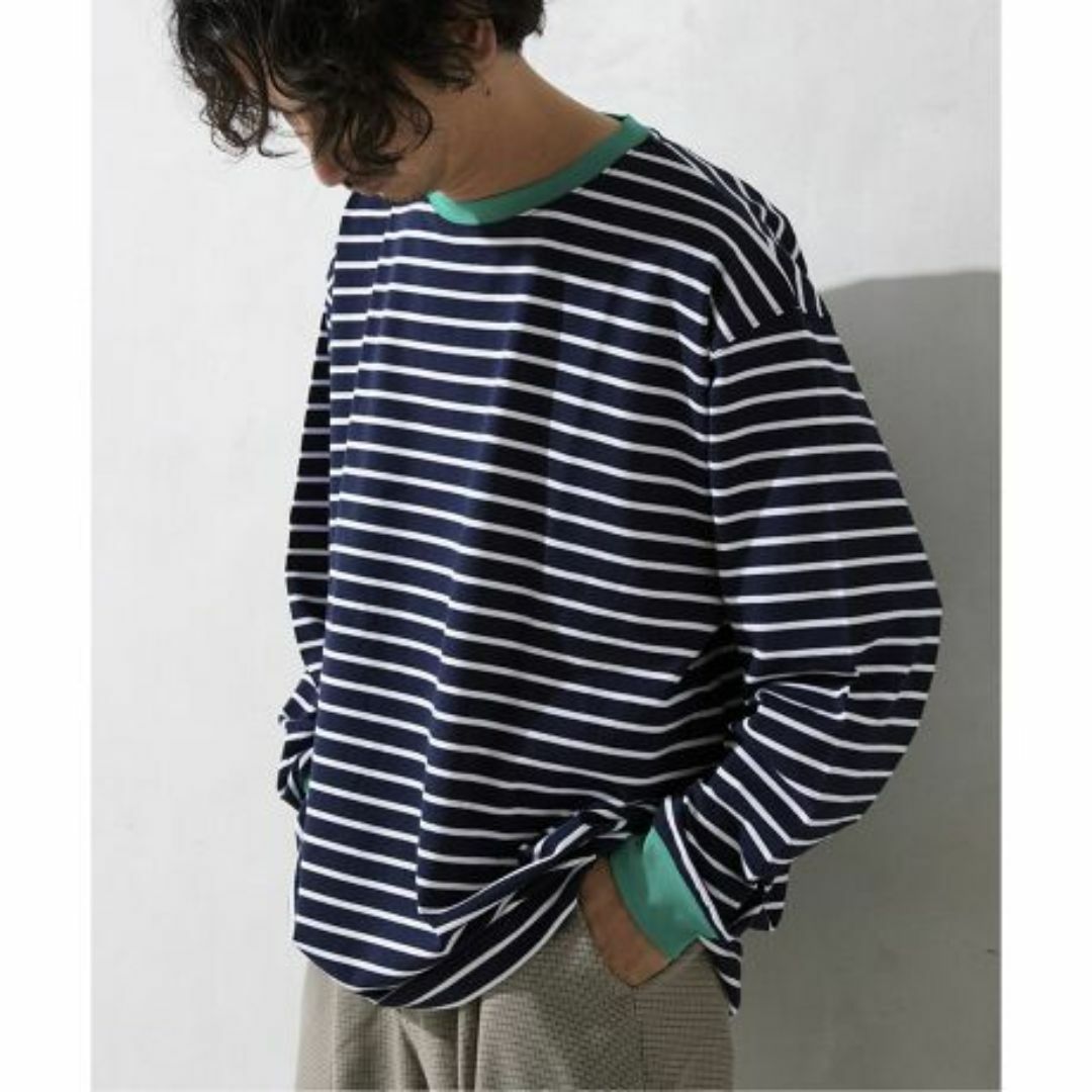 JOURNAL STANDARD relume(ジャーナルスタンダードレリューム)の　【新品】定価5,940円　ジャーナル RELUME　リンガーボーダー メンズのトップス(Tシャツ/カットソー(七分/長袖))の商品写真