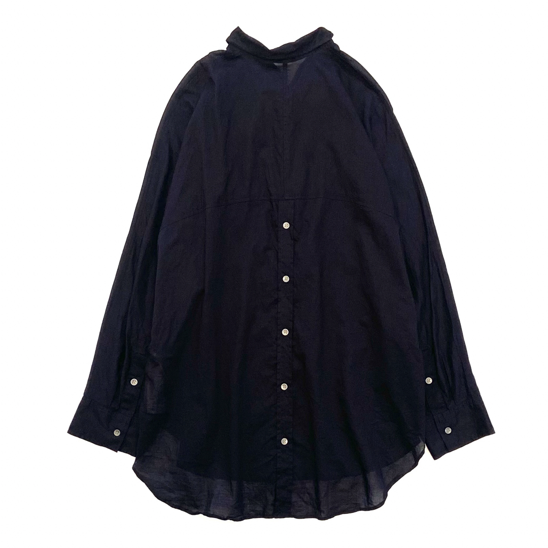GALLARDA GALANTE(ガリャルダガランテ)の美品✨ガリャルダガランテ シアー ラミー 長袖 綿 シャツ ゆったり 羽織り 紺 レディースのトップス(Tシャツ(長袖/七分))の商品写真