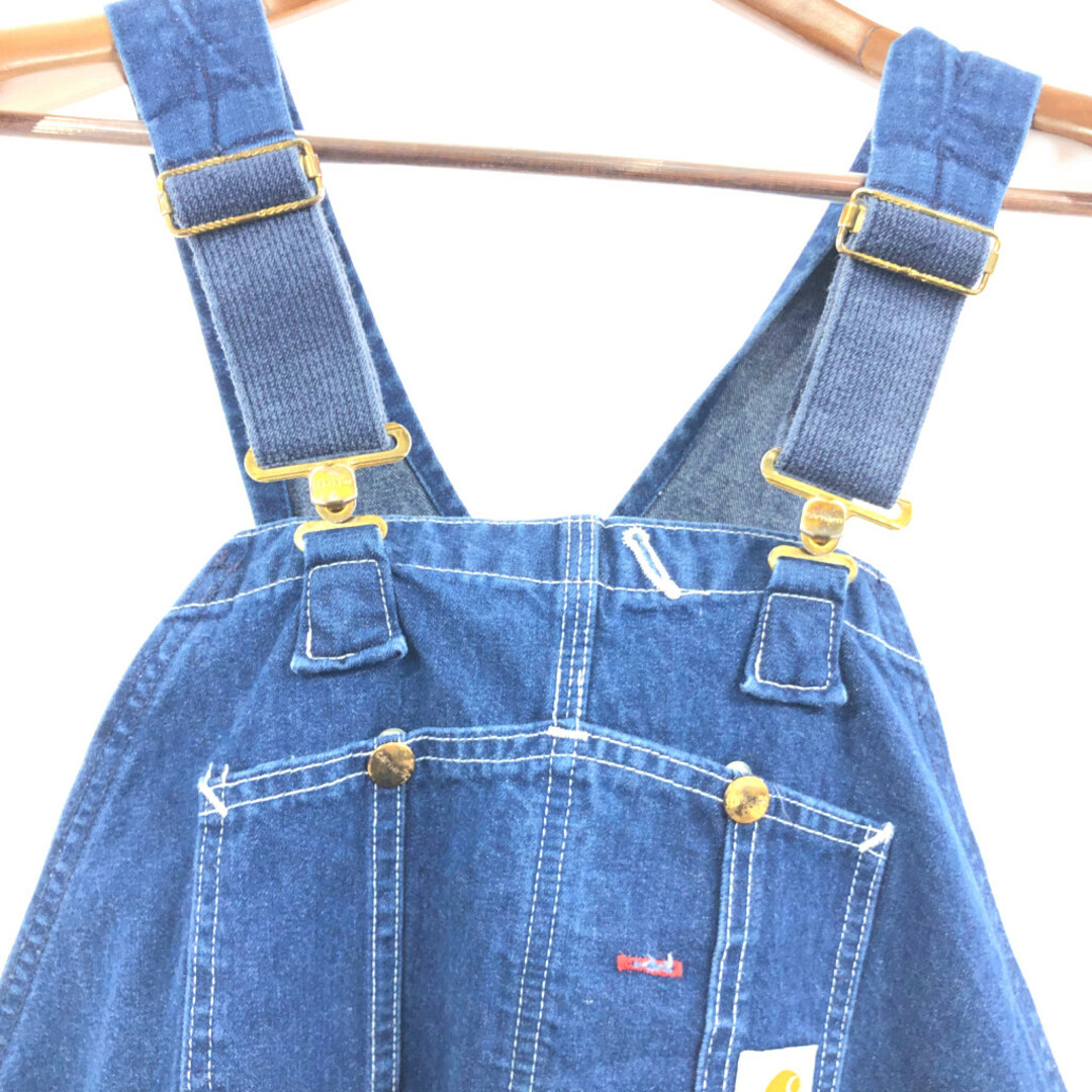 carhartt(カーハート)の90年代 USA製 Carhartt カーハート デニム オーバーオール ワーク ブルー (メンズ W40 L30) 中古 古着 Q4443 メンズのパンツ(サロペット/オーバーオール)の商品写真