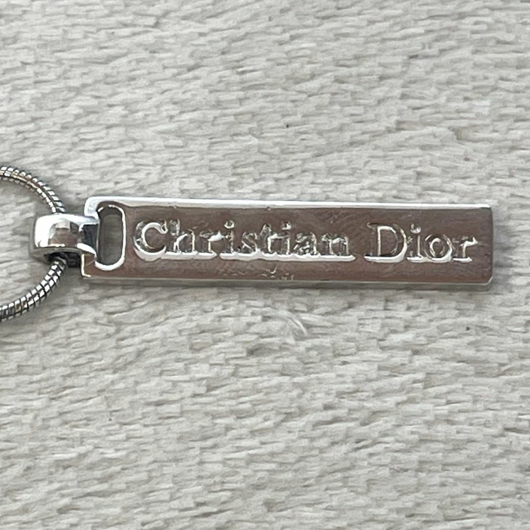 Christian Dior(クリスチャンディオール)の【美品】 Dior ネックレス ロゴプレート 刻印 シルバー CDロゴ 文字ロゴ レディースのアクセサリー(ネックレス)の商品写真