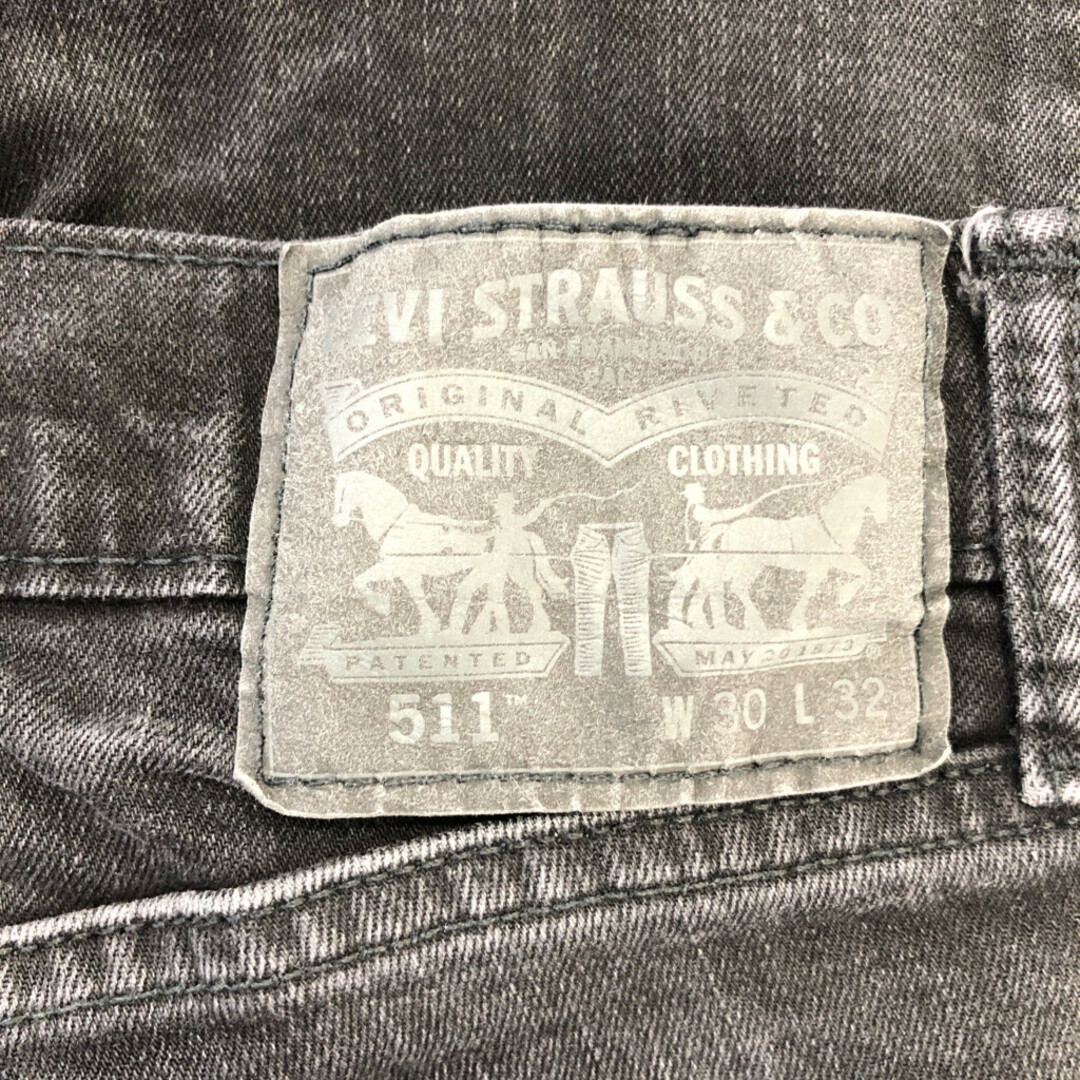 Levi's(リーバイス)のLevi's リーバイス 511 デニムパンツ アメカジ ブラック (メンズ W30 L32) 中古 古着 Q4450 メンズのパンツ(デニム/ジーンズ)の商品写真