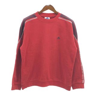 アディダス(adidas)の90年代 adidas アディダス スウェット トレーナー スポーツ サイドライン ワインレッド (メンズ) 中古 古着 Q4458(スウェット)