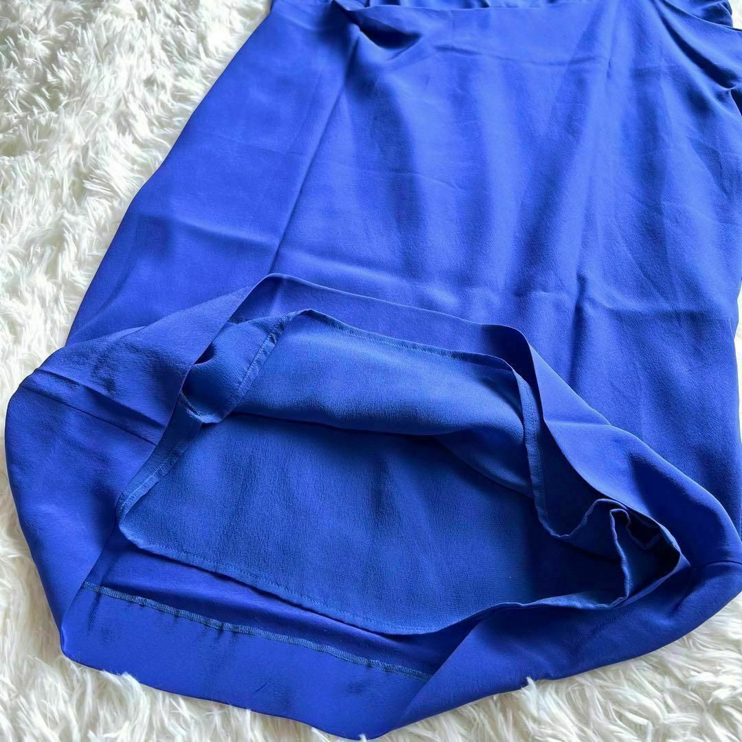 メゾンマルジェラ　変形ワンピース　ドレス　シルク　ブルー　イタリア製　40 レディースのワンピース(ひざ丈ワンピース)の商品写真