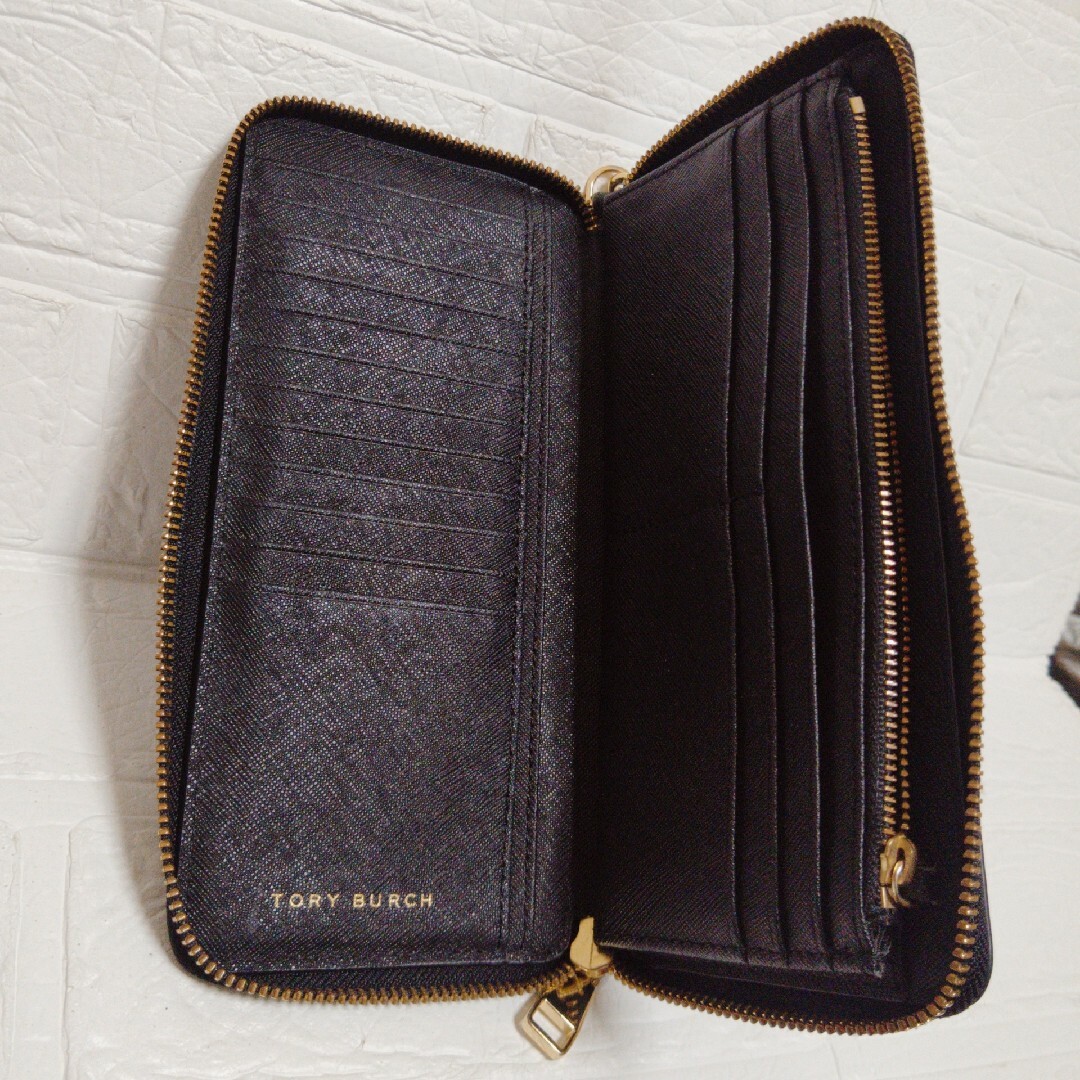 Tory Burch(トリーバーチ)の美品　TORY BURCH　長財布　レザー　黒 レディースのファッション小物(財布)の商品写真