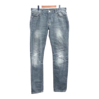 アルマーニジーンズ(ARMANI JEANS)のARMANI JEANS アルマーニ ジーンズ デニムパンツ グレー (メンズ W32 L34) 中古 古着 Q4476(デニム/ジーンズ)