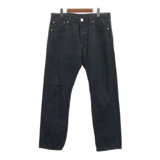 リーバイス(Levi's)のLevi's リーバイス 501 デニムパンツ アメカジ ブラック (メンズ W33 L30) 中古 古着 Q4483(デニム/ジーンズ)