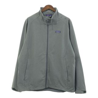 パタゴニア(patagonia)のpatagonia パタゴニア ソフトシェルジャケット アウトドア 大きいサイズ ロゴ グレー (メンズ 2XL) 中古 古着 Q4490(その他)