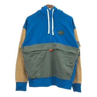 TOMMY JEANS トミージーンズ アノラック スウェットパーカー アメカジ マルチカラー (メンズ L) 中古 古着 Q4500(スウェット)