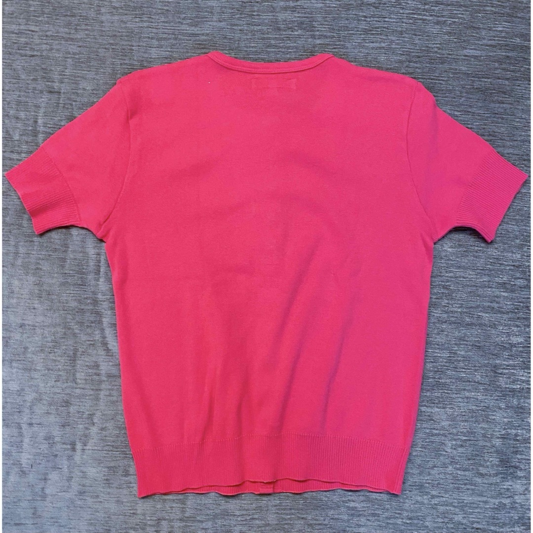 agnes b.(アニエスベー)の新品タグ付きagnes b.コットンカーディガン2/Pink 半袖カーディガン レディースのトップス(カーディガン)の商品写真