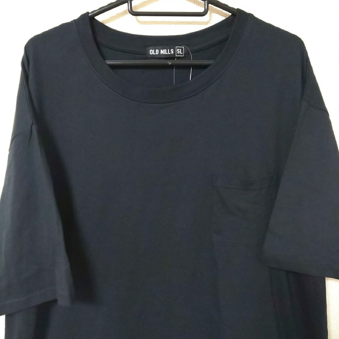 新品 5L OLD MILLS 半袖 Tシャツ 黒 胸ポケット 大きいサイズ メンズのトップス(Tシャツ/カットソー(半袖/袖なし))の商品写真