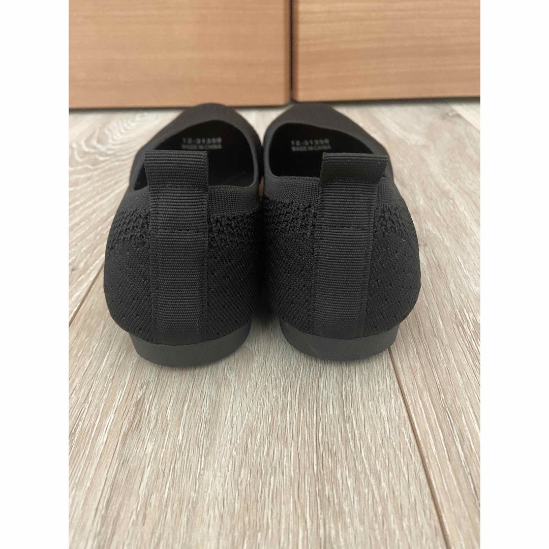 フラットシューズ 黒 LL （24.5cm位）メッシュ仕様 レディースの靴/シューズ(バレエシューズ)の商品写真