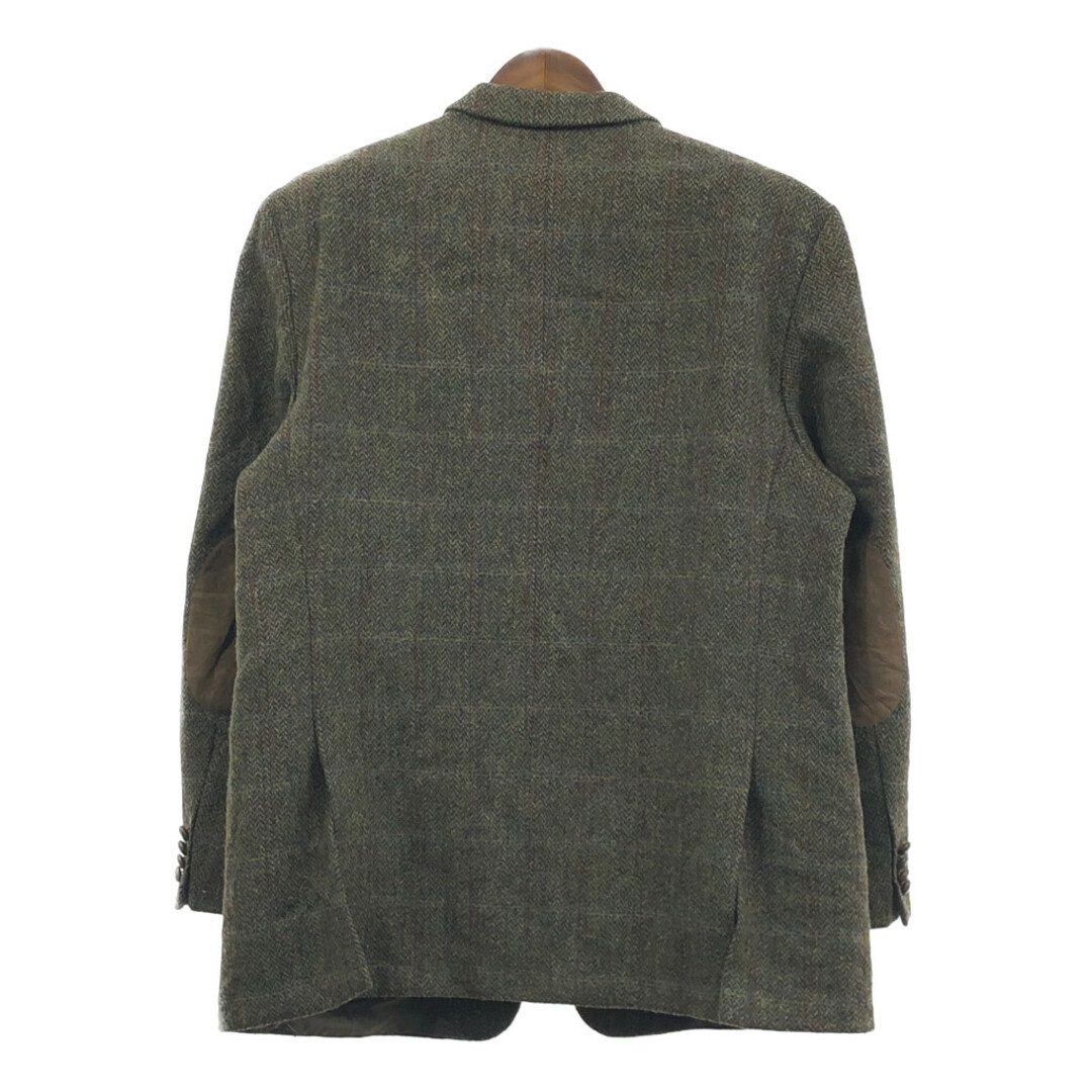 Harris Tweed ハリスツイード ウール テーラードジャケット グリーン (メンズ XL相当) 中古 古着 Q4537 メンズのジャケット/アウター(テーラードジャケット)の商品写真
