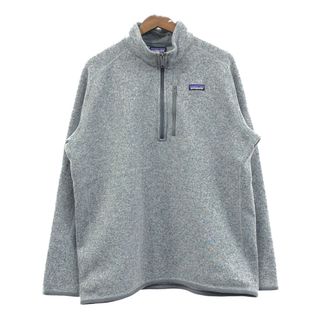 パタゴニア(patagonia)のpatagonia パタゴニア ハーフジップ ベターセーター フリースジャケット ライトグレー (メンズ 2XL) 中古 古着 Q4538(その他)