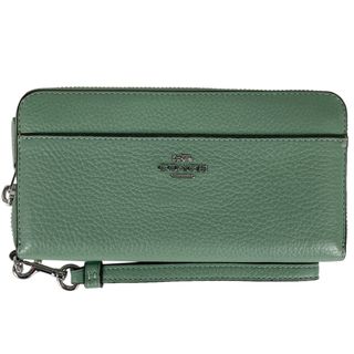 コーチ(COACH)のコーチ ロゴ ラウンドジップ 長財布 レディース 【中古】(財布)