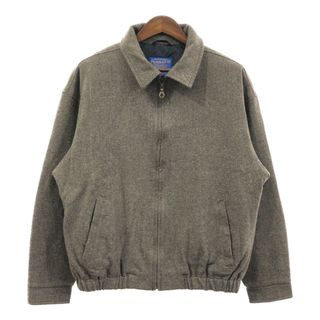 PENDLETON - 90年代 USA製 PENDLETON ペンドルトン ウール スイングトップ ヘリンボーン ブラウン (メンズ L) 中古 古着 Q4561