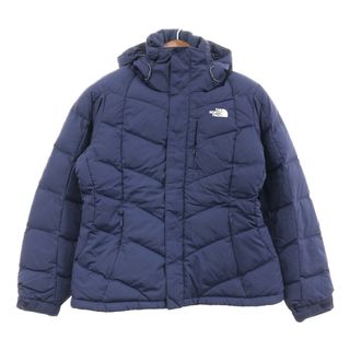 ザノースフェイス(THE NORTH FACE)のTHE NORTH FACE ノースフェイス ダウンジャケット アウトドア 防寒 ネイビー (レディース L) 中古 古着 Q4566(ダウンジャケット)