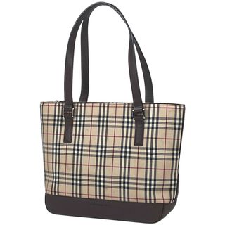 BURBERRY - バーバリー ロゴ トートバッグ レディース 【中古】