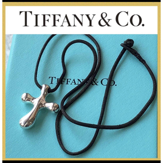 ティファニー(Tiffany & Co.)のティファニー クロス 十字架 シルク ネックレス シルバー(ネックレス)