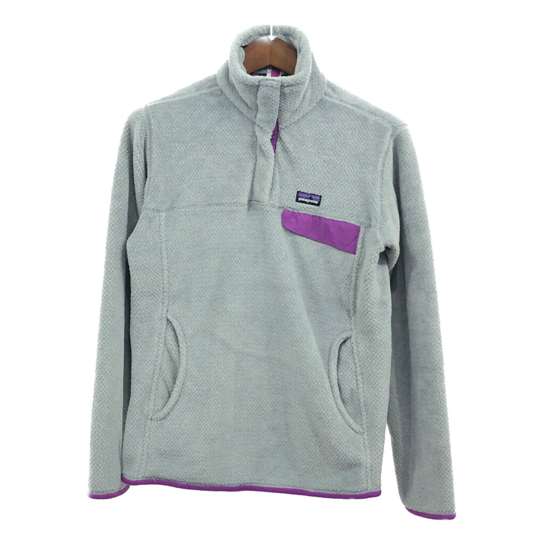 patagonia(パタゴニア)のpatagonia パタゴニア リツール スナップT フリースジャケット アウトドア グレー (レディース L) 中古 古着 Q4587 レディースのジャケット/アウター(その他)の商品写真