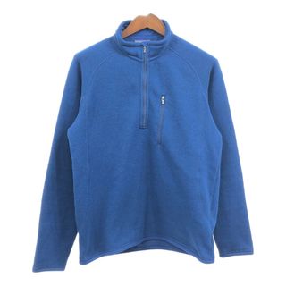 パタゴニア(patagonia)のpatagonia パタゴニア ハーフジップ ベターセーター フリースジャケット アウトドア ブルー (メンズ M) 中古 古着 Q4594(その他)