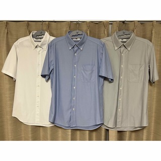 ユニクロ(UNIQLO)のUNIQLO ドライノンアイロンジャージーシャツ　半袖　3枚セット　Mサイズ(Tシャツ/カットソー(半袖/袖なし))