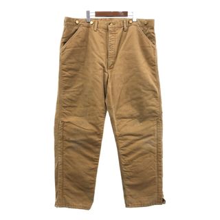 カーハート(carhartt)の90年代 Carhartt カーハート ダック ワーク パンツ ロゴ ライトブラウン (メンズ XL相当) 中古 古着 Q4608(その他)