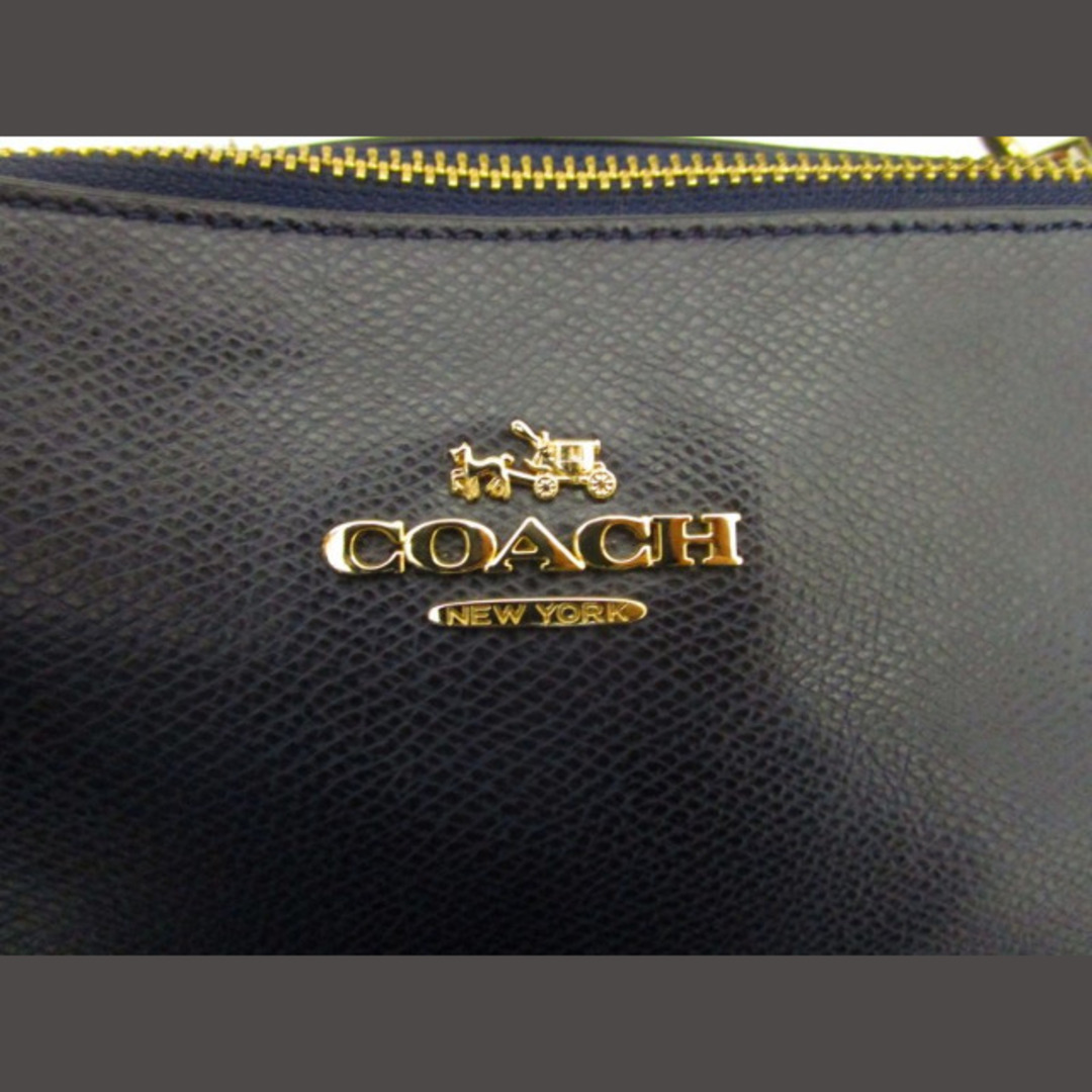 COACH(コーチ)のコーチ レザー トートバッグ 金金具 A4収納可能 ネイビー ■GY14 レディースのバッグ(トートバッグ)の商品写真