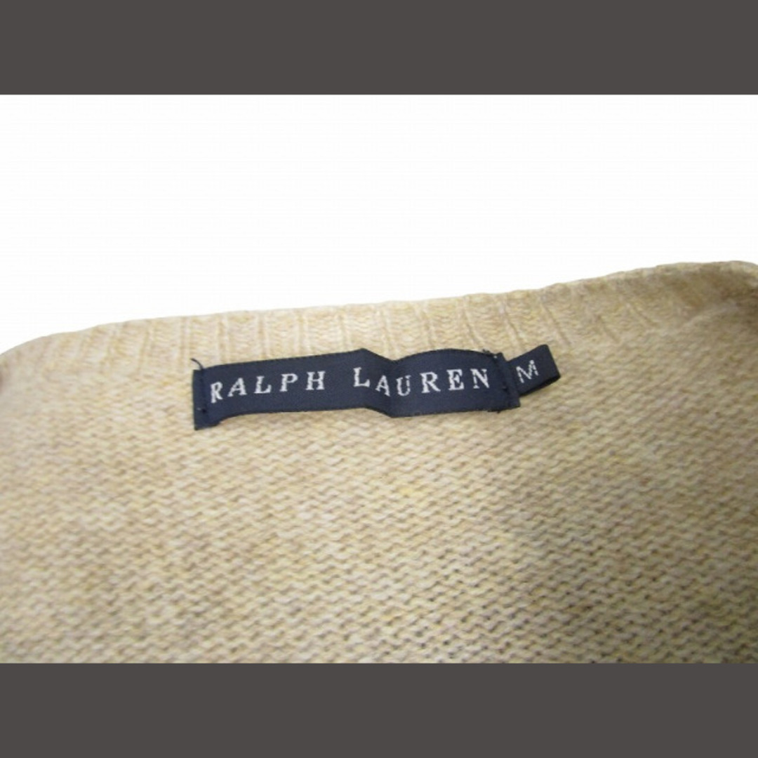 Ralph Lauren(ラルフローレン)のラルフローレン カシミヤ混 長袖 ニット カーディガン ベージュ M ■GY14 レディースのトップス(ニット/セーター)の商品写真