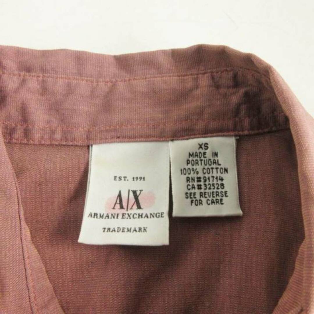 ARMANI EXCHANGE(アルマーニエクスチェンジ)のアルマーニエクスチェンジ A/X ワークシャツ コットン 長袖 紫 系 XS レディースのトップス(シャツ/ブラウス(長袖/七分))の商品写真