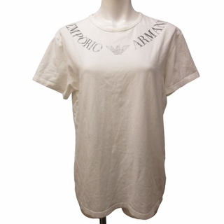 エンポリオアルマーニ(Emporio Armani)のエンポリオアルマーニ Tシャツ カットソー ロゴ プリント 半袖 白 XL(Tシャツ(半袖/袖なし))
