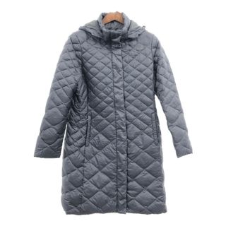 ザノースフェイス(THE NORTH FACE)のTHE NORTH FACE ノースフェイス キルティング ダウンコート アウトドア 防寒 550フィル ブラック (レディース L) 中古 古着 Q4635(ロングコート)