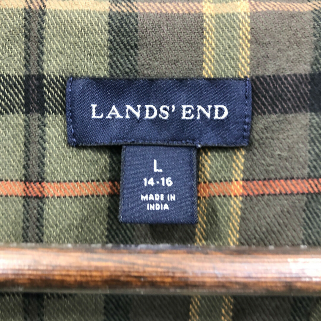 LANDS' END ランズエンド ハンティングジャケット ブラウン (レディース L) 中古 古着 Q4615 メンズのジャケット/アウター(その他)の商品写真