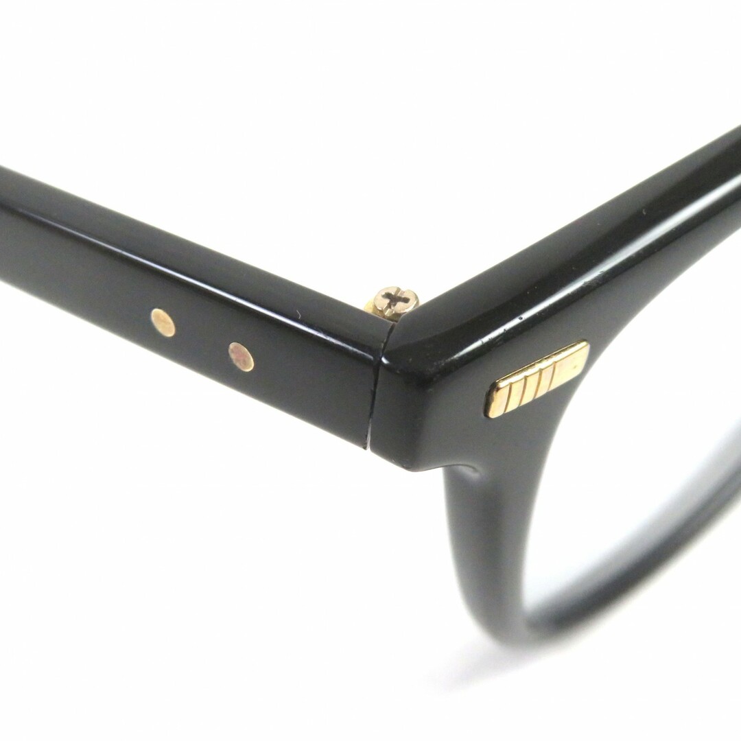 THOM BROWNE(トムブラウン)の良品▼THOM BROWNE トムブラウン TB-402-A-BLK-52 ウエリントン メガネ 眼鏡 アイウェア ブラック 52□20-146 日本製 メンズ メンズのファッション小物(サングラス/メガネ)の商品写真