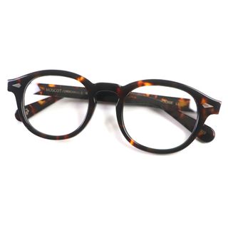 MOSCOT - 極美品▼MOSCOT モスコット LEMTOSH レムトッシュ マーブル柄  メガネ 眼鏡 アイウェア クリアブラウン 49□24-145 デモレンズ 箱・ケース付き メンズ