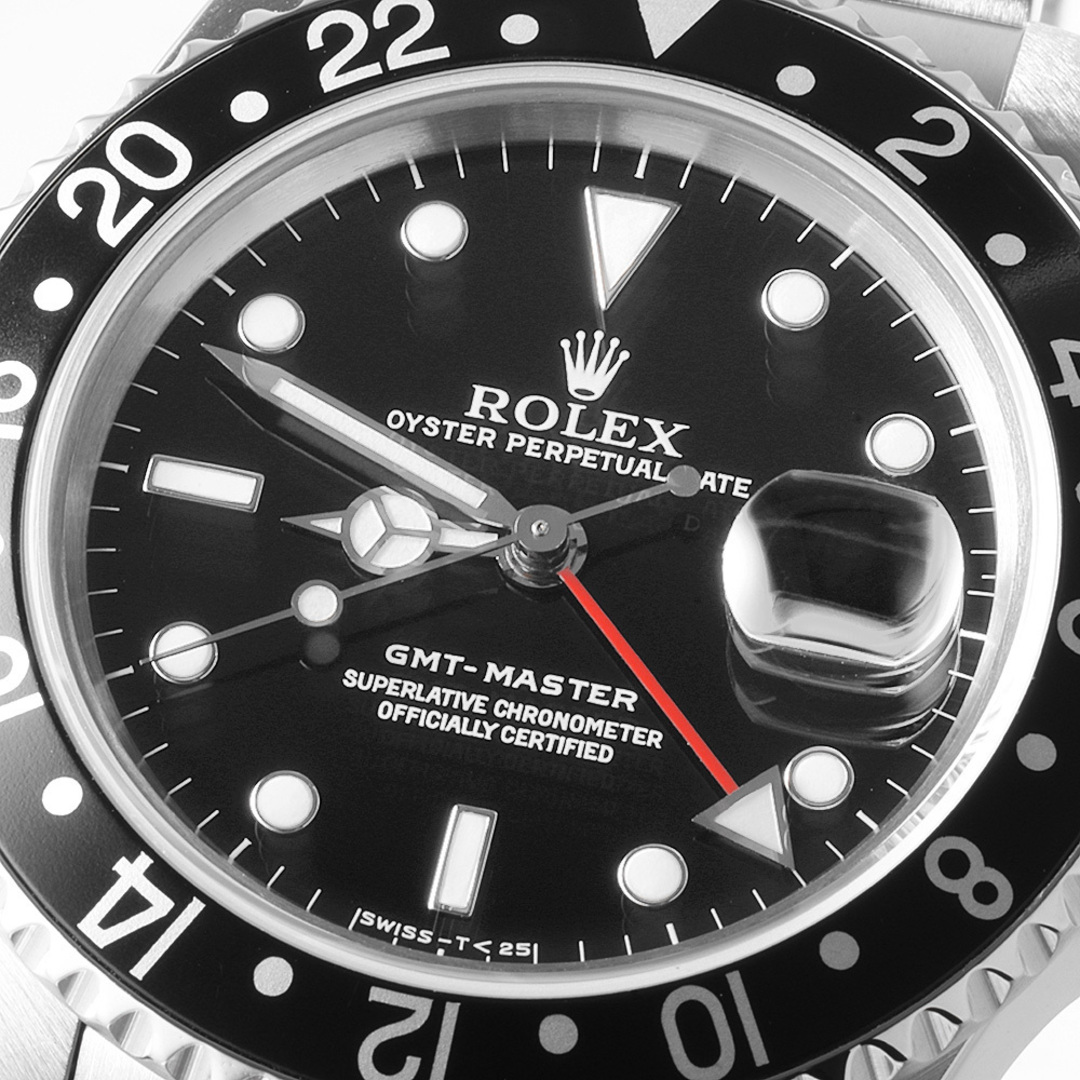 ROLEX(ロレックス)のロレックス GMTマスター 16700 ブラック オールトリチウム シングルバックル X番 メンズ 中古 腕時計 メンズの時計(腕時計(アナログ))の商品写真