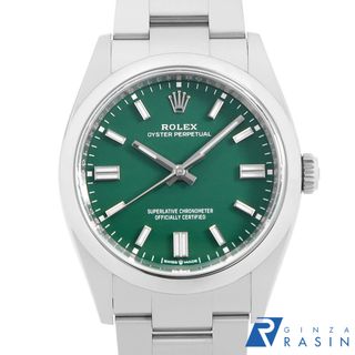 ロレックス(ROLEX)のロレックス オイスターパーペチュアル36 126000 グリーン バー ランダム番 メンズ 中古 腕時計(腕時計(アナログ))