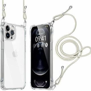 iPhone 13 ケース クリア ショルダー 耐衝撃 肩掛け 首かけ 斜めがけ(その他)