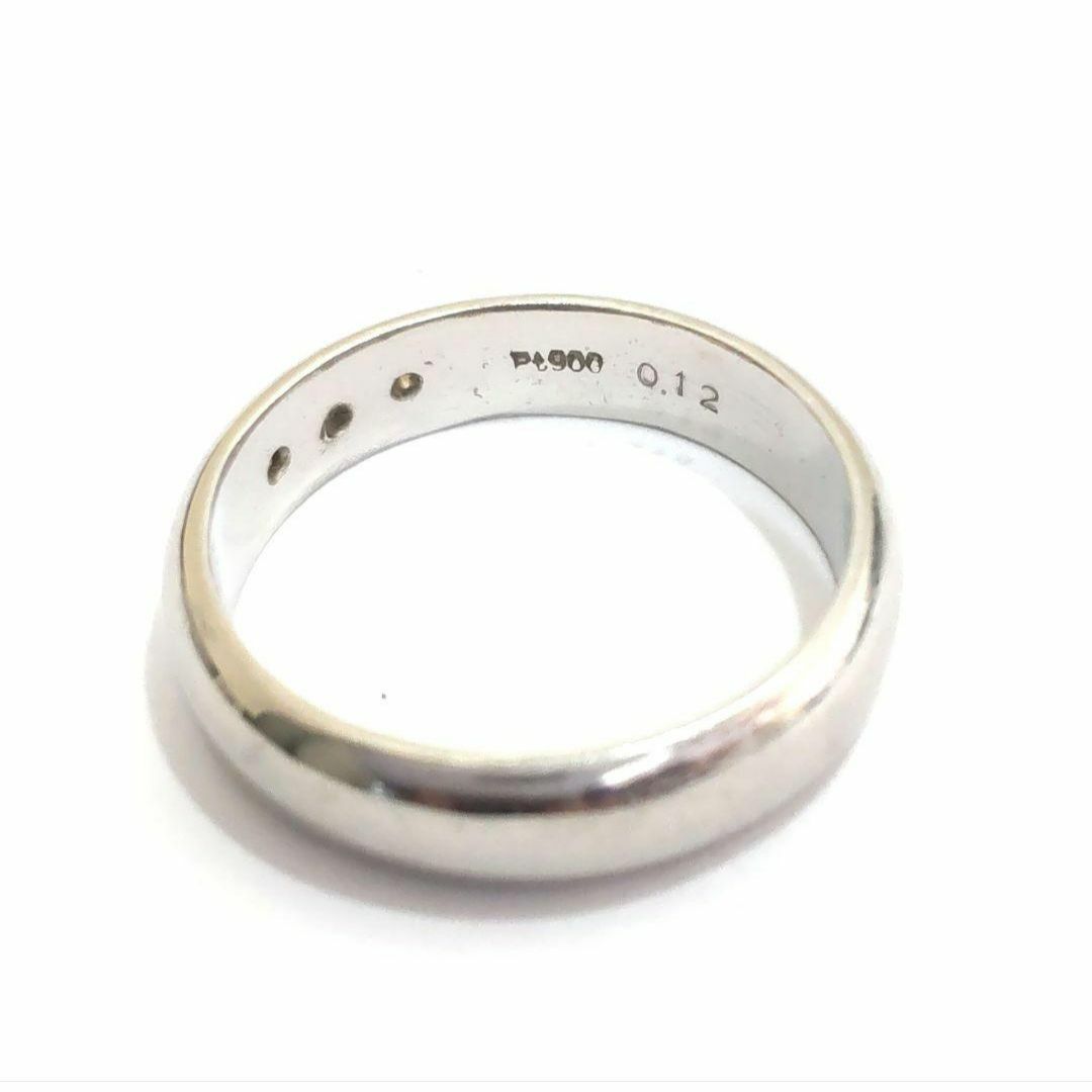 Pt900 6.4g　ダイヤ 3粒 0.12ct　指輪　リング 13号　Z143 レディースのアクセサリー(リング(指輪))の商品写真
