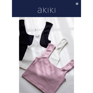 新品　akiki  cropped rib tanktop