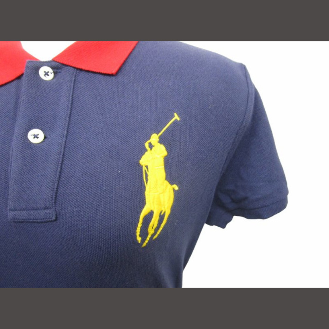 Ralph Lauren(ラルフローレン)のラルフローレン 美品 タグ付き ポロシャツ 半袖 刺繍 紺  M ■GY14 レディースのトップス(ポロシャツ)の商品写真