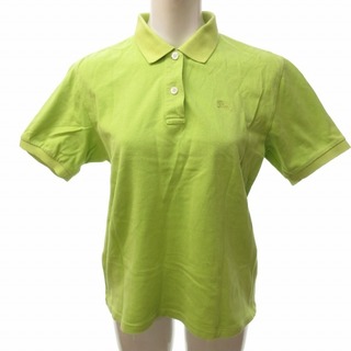 バーバリーズ 美品 ヴィンテージ 90's 鹿の子ポロシャツ ロゴ 緑 M(ポロシャツ)