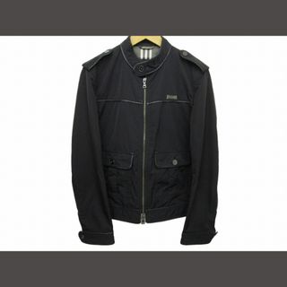 バーバリーブラックレーベル(BURBERRY BLACK LABEL)のバーバリーブラックレーベル   レザー切替  ブルゾン  黒  M ■BY14(ブルゾン)