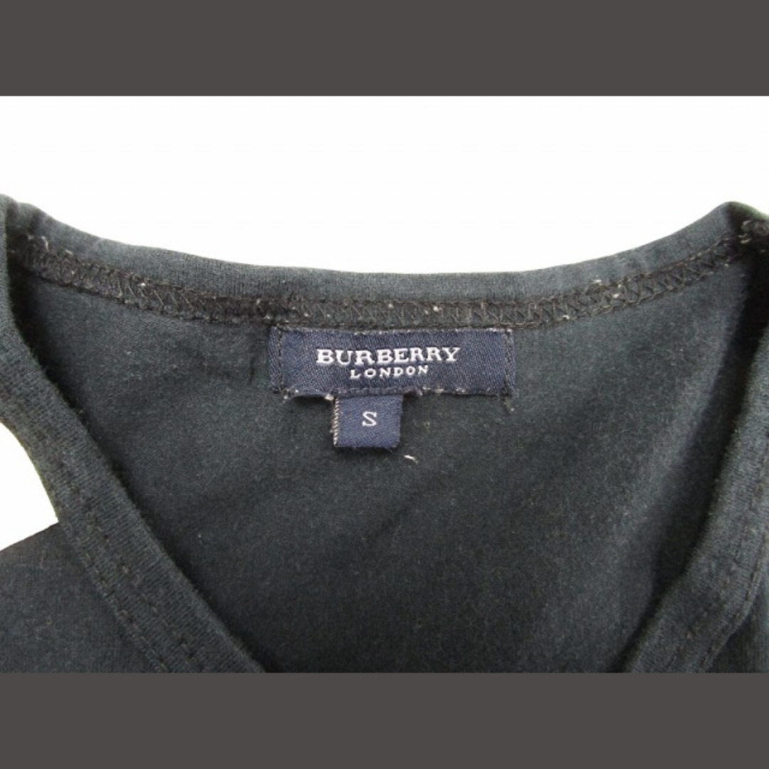 バーバリー ロンドン ノヴァチェック 黒 半袖 Ｔシャツ 黒  s ■BY14 レディースのトップス(Tシャツ(半袖/袖なし))の商品写真
